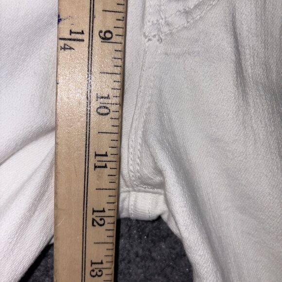 MOTHER  The Hustler Ankle Fray Jeans Womens Sz 29 White Fairest of them All Flaw - Picture 10 of 14